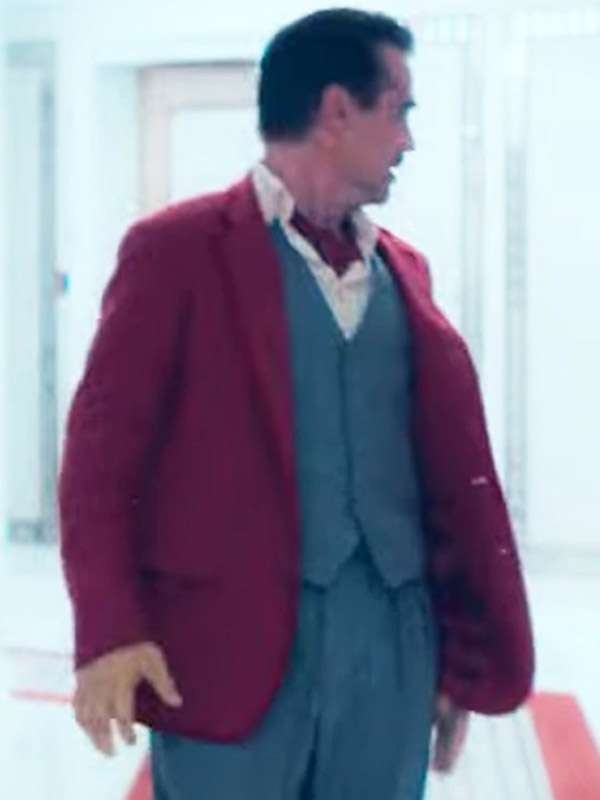 Colin Farrell Ballad of a Small Player 2025 Red Blazer