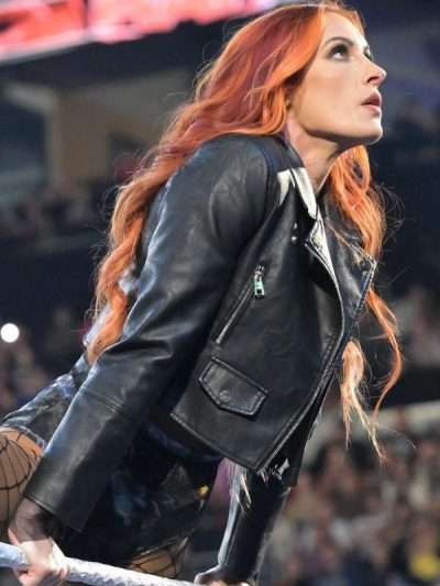 Becky Lynch WWE Black Biker Leather Jacket