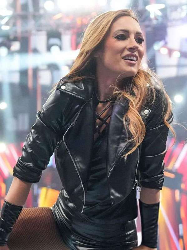 Becky Lynch WWE WrestleMania Back in Business Black Leather Jacket