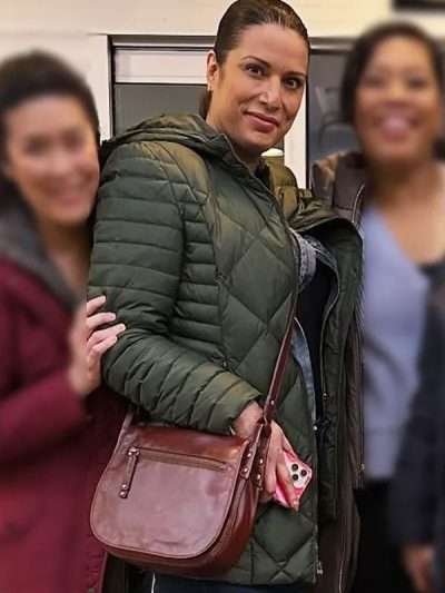 Lorena Diaz Chicago Med S10 Green Hooded Jacket