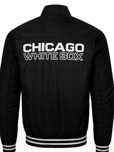 Chicago White Sox Baseball Team Black Trucker Jacket