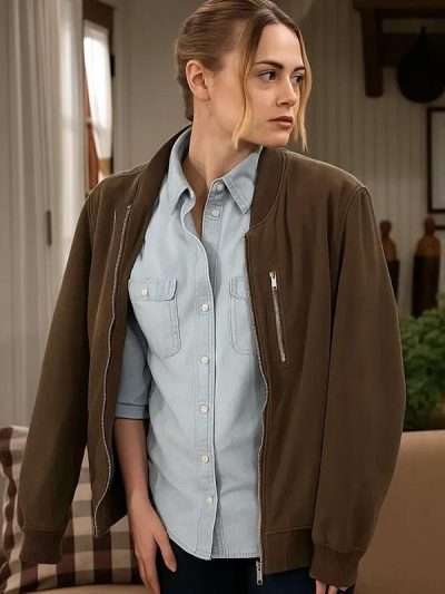 The Young and the Restless Claire Grace Brown Suede Leather Jacket