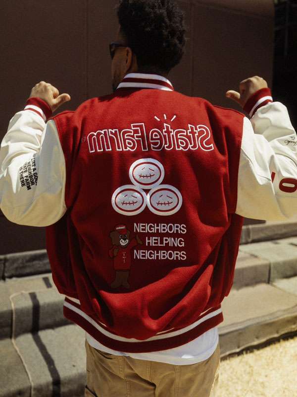 Coachella 2025 Travis Scott Cactus Jack x State Farm Varsity Jacket