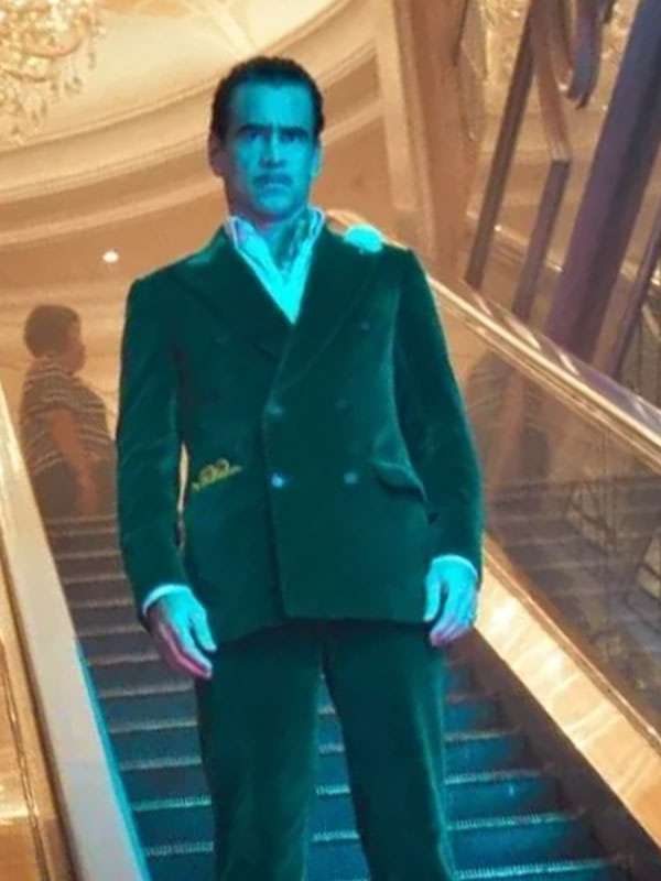 Colin Farrell Ballad of a Small Player Green Blazer