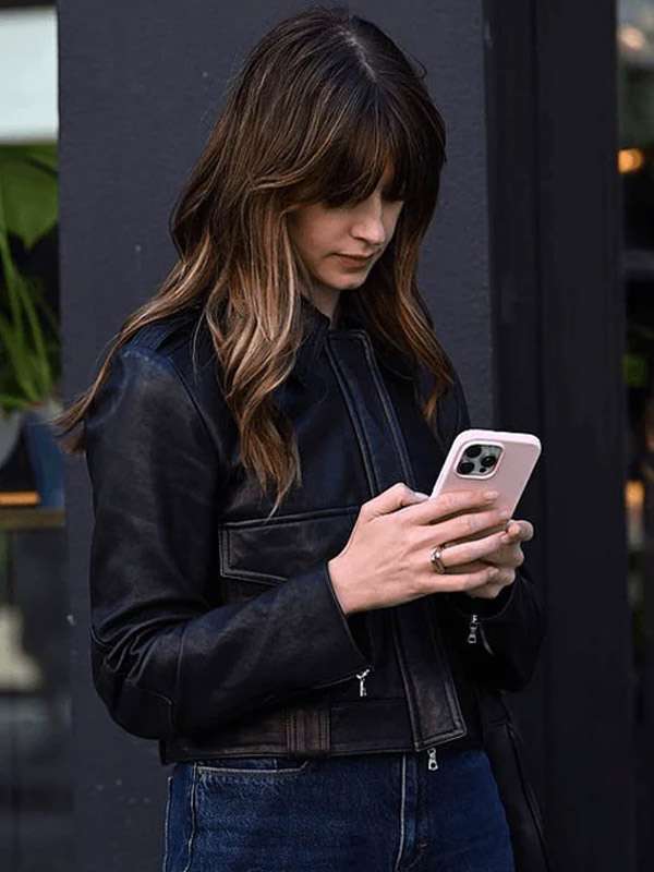 Daisy Edgar-Jones Black Cropped Jacket