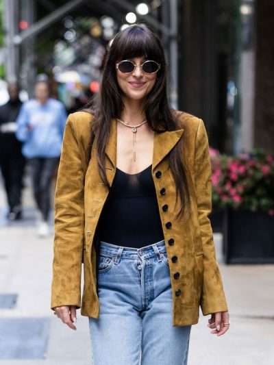 Dakota Johnson NYC Mustard Jacket