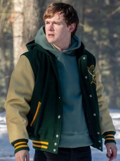 Dexter New Blood S01 Oscar Wahlberg Green and Yellow Varsity Jacket