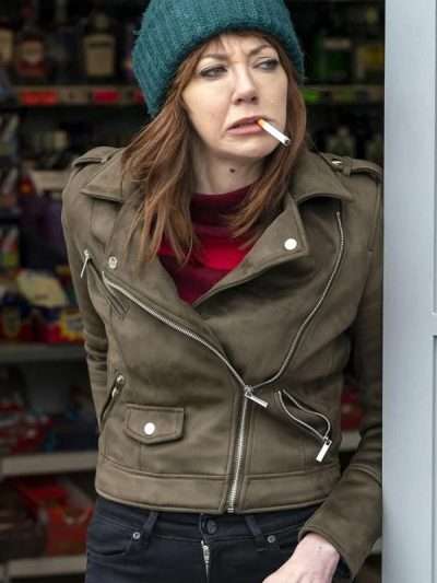 Motherland S02 Diane Morgan Suede Leather Jacket