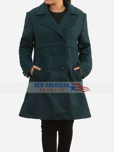 TV Series Doctor Who Karen Gillan Blue Wool Coat