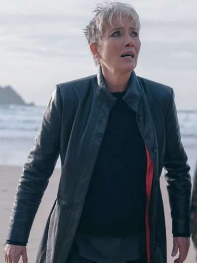 Emma Thompson Down Cemetery Road S01 Black Coat