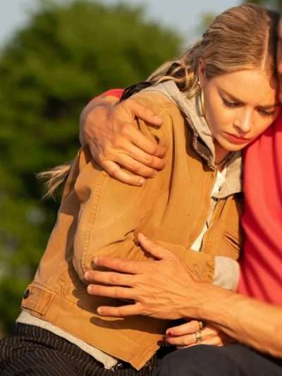 Eenie Meanie 2025 Samara Weaving Brown Cotton Jacket