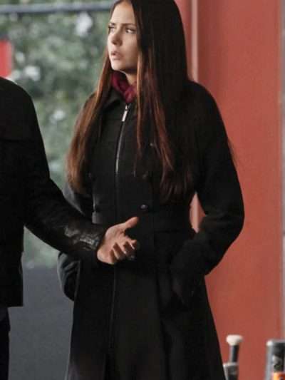 The Vampire Diaries Elena Gilbert Black Wool Coat