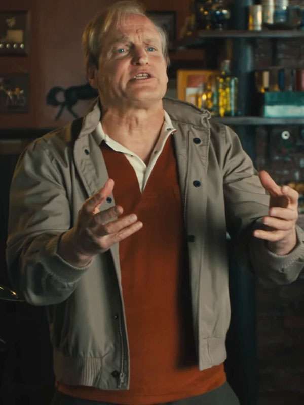 Ella McCay Woody Harrelson Grey Jacket