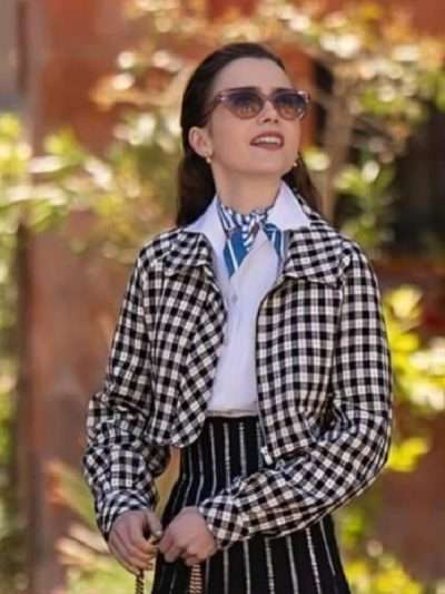 Emily in Paris S04 Emily Cooper Checked Jacket