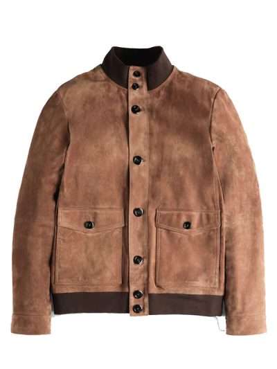 Emily in Paris S04 Marcello Brown Suede Leather Jacket