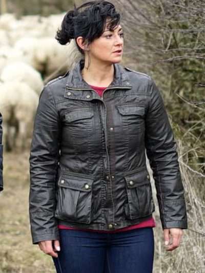 Moira Dingle Emmerdale Black Leather Jacket