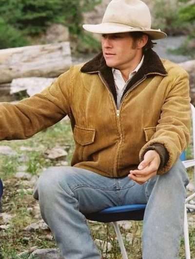 Brokeback Mountain 2005 Heath Ledger Brown Jacket