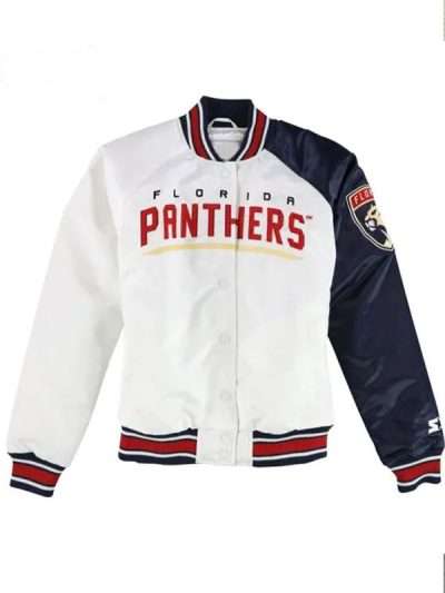 Florida Panthers White Varsity Jacket