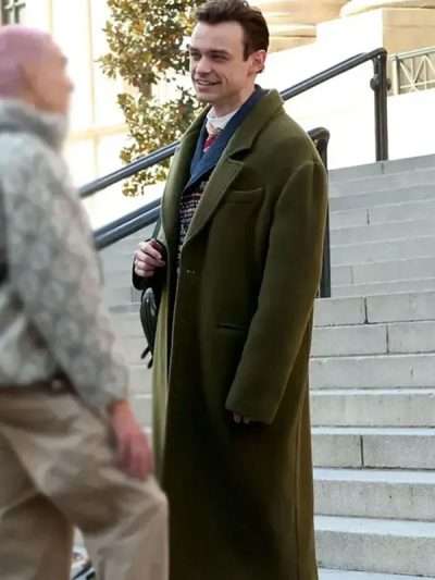 Thomas Doherty Gossip Girl S02 Green Wool Coat