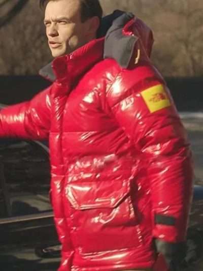 Thomas Doherty Gossip Girl S02 Red Puffer Jacket