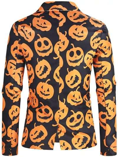 Halloween Yellow Pumpkin Blazer
