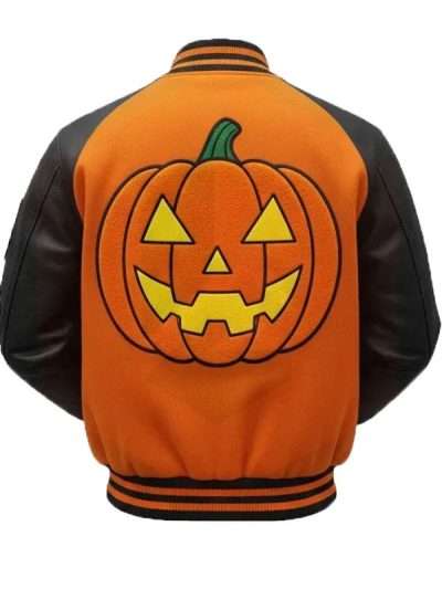 Halloween Pumpkin Crew Varsity Jacket
