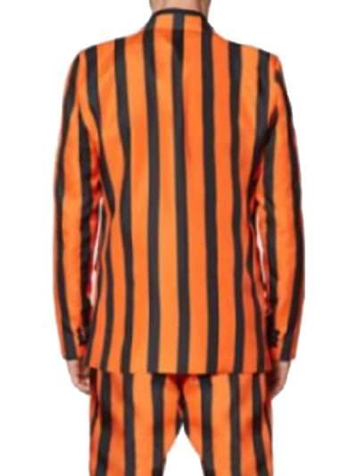 Halloween Orange and Black Striped Suit