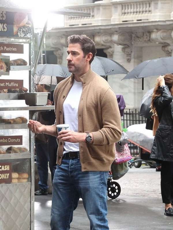 Jack Ryan Beige Wool Bomber Jacket