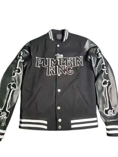 The Pumpkin King Black Varsity Jacket