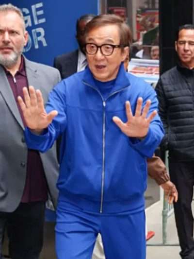Jackie Chan 2025 NYC Blue Bomber Jacket