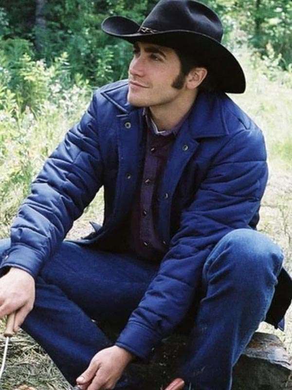Brokeback Mountain Jake Gyllenhaal Blue Quilted Jacket
