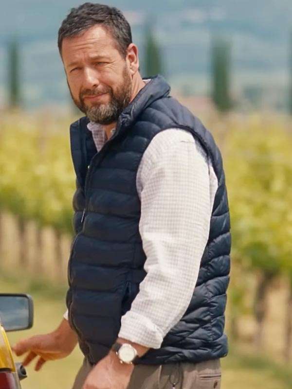 Adam Sandler Jay Kelly 2025 Puffer Vest