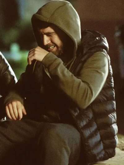 Treading Water Danny Black Puffer Hooded Vest