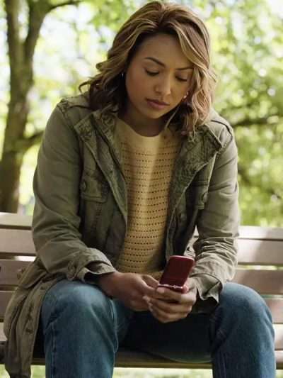 If I Run 2025 Kat Graham Green Cotton Jacket
