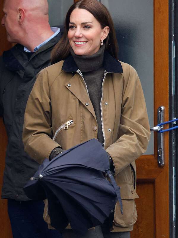 Kate Middleton Brown Cotton Jacket