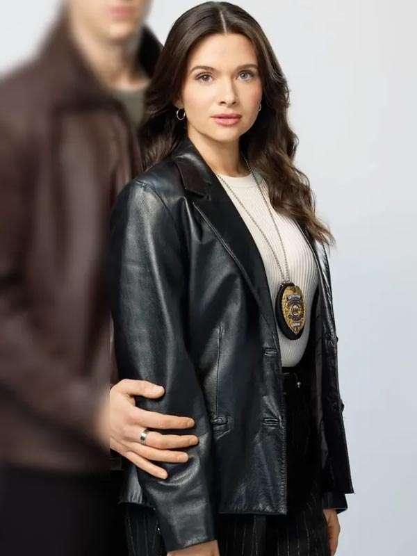 Providence Falls S01 Cora McLeod Black Leather Blazer
