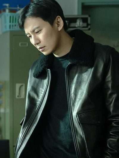 Kim Nam-gil Trigger S01 Black Bomber Jacket