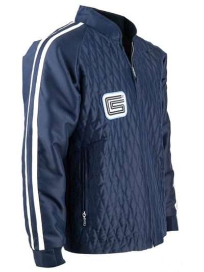 Le Mans Ford V Ferrari Shelby American Team Blue Quilted Jacket