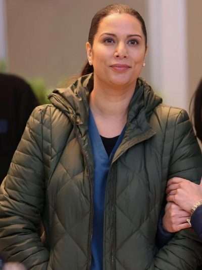 Chicago Med S10 Lorena Diaz Green Hooded Jacket