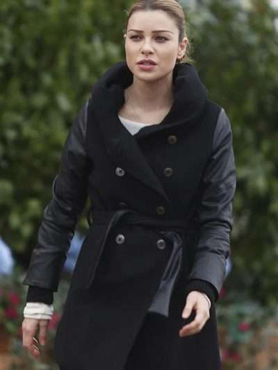 Lucifer S01 Lauren German Black Wool Coat