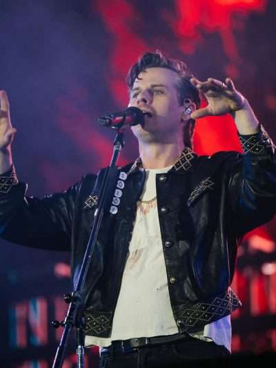 Mark Foster Lollapalooza Chicago 2025 Black Leather Jacket