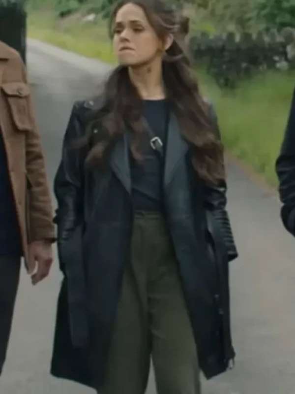 Mayfair Witches S02 Moira Mayfair Black Leather Coat