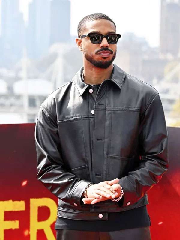 Sinners Michael B. Jordan Black Leather Jacket