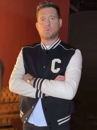 The Voice S25 Michael Buble Black Bomber Jacket