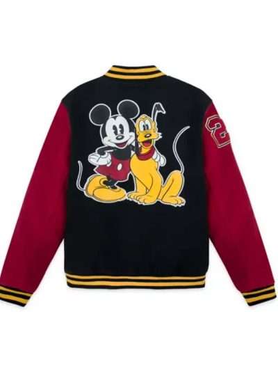 Mickey Mouse and Pluto Hello Folks Varsity Jacket