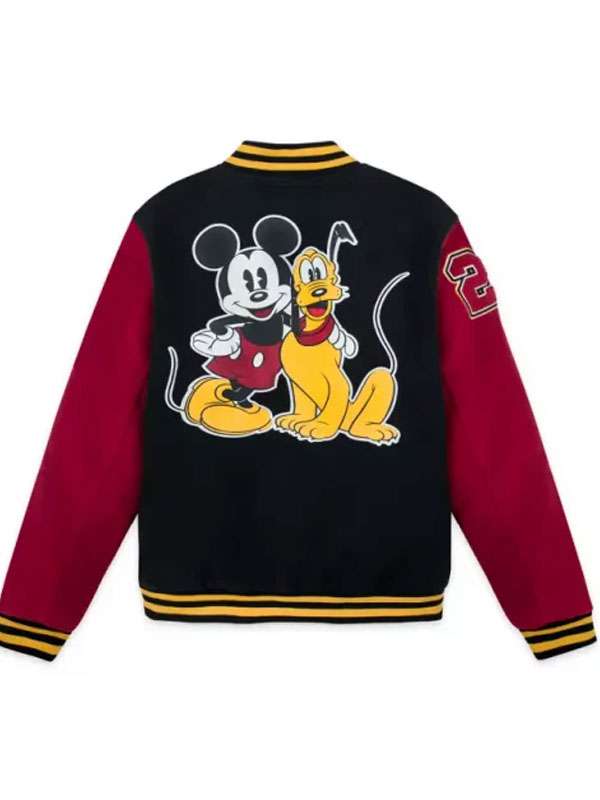 Mickey Mouse and Pluto Hello Folks Varsity Jacket