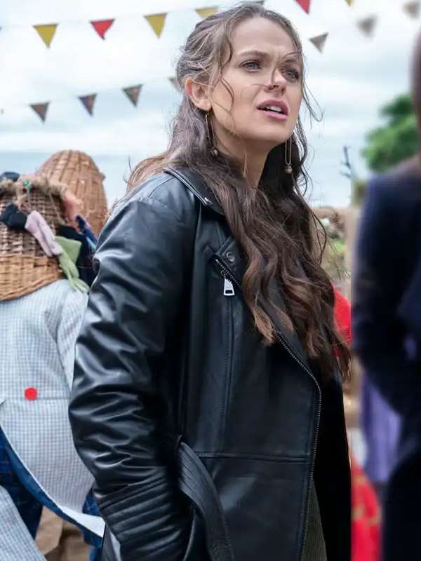 Mayfair Witches 2025 Alyssa Jirrels Black Trench Coat