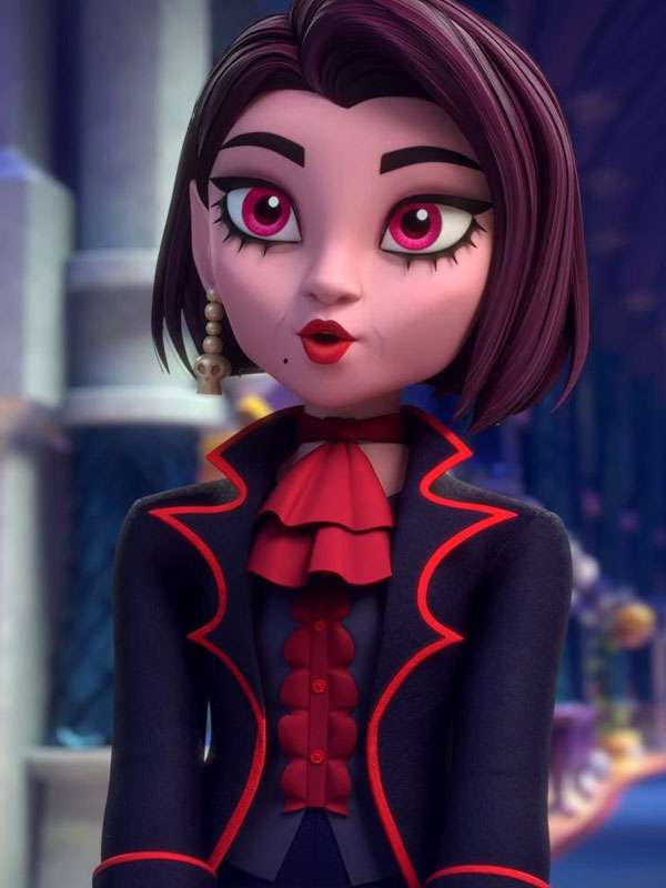 Monster High Wei Fang Black and Red Coat