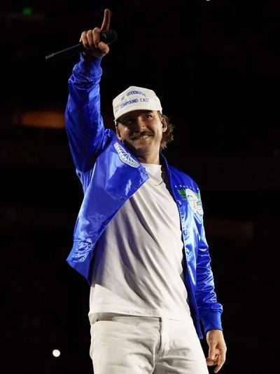 Morgan Wallen Blue Bomber Jacket
