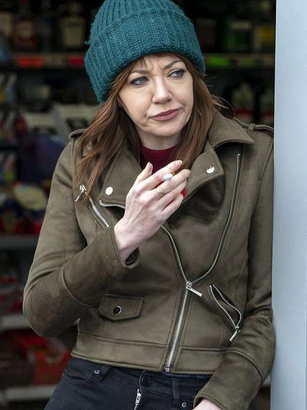 Motherland Liz Green Suede Leather Jacket